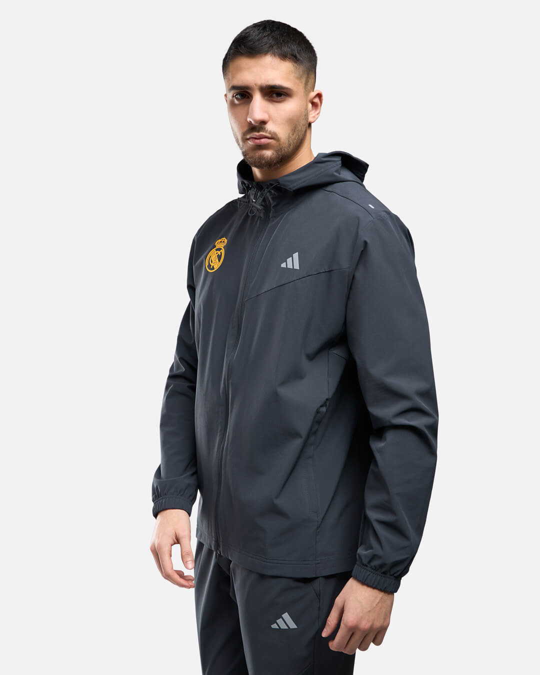 Veste de survêtement Real Madrid 2025 - Gris Anthracite
