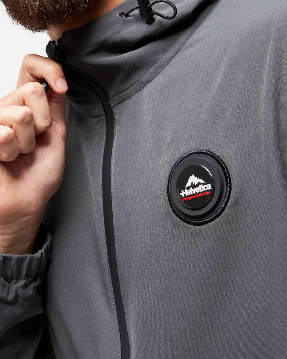 Veste à capuche Helvetica Neptune - Gris
