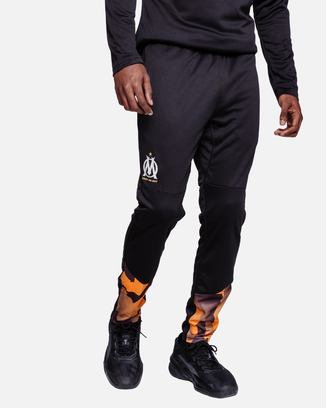 Pantalon d'entrainement OM - Noir/Orange