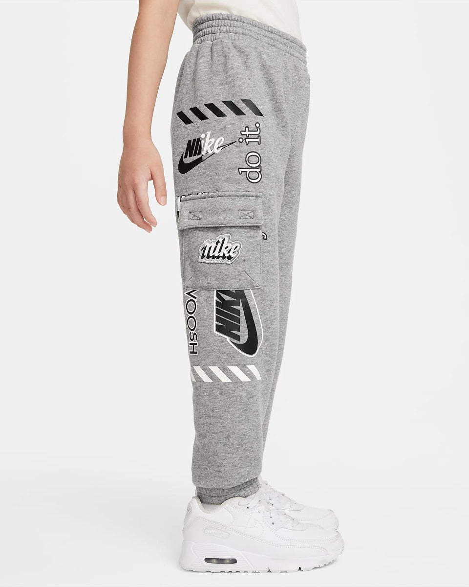 Pantalon Nike Fleece Cargo Enfant - Gris/Noir