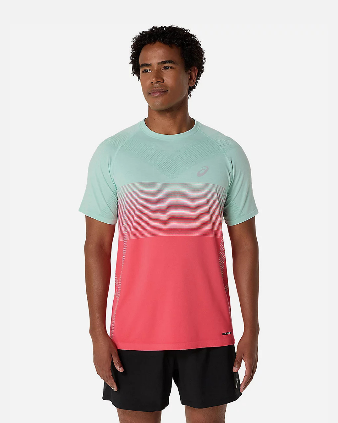 T-shirt Asics Seamless - Rose/Vert
