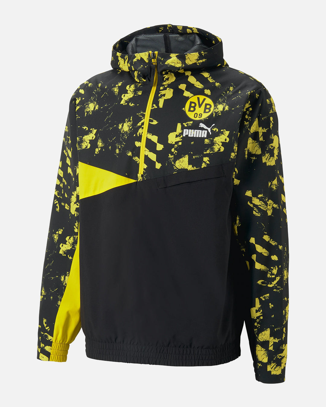 Sweat à capuche Dortmund - Noir/Jaune