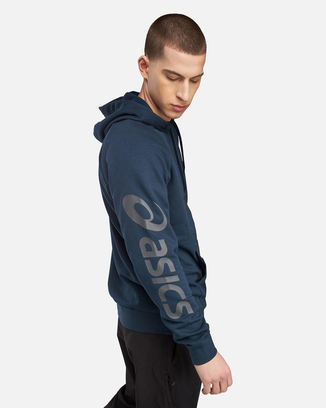 Veste à capuche Big Asics FZ Hoodie - Bleu/Gris