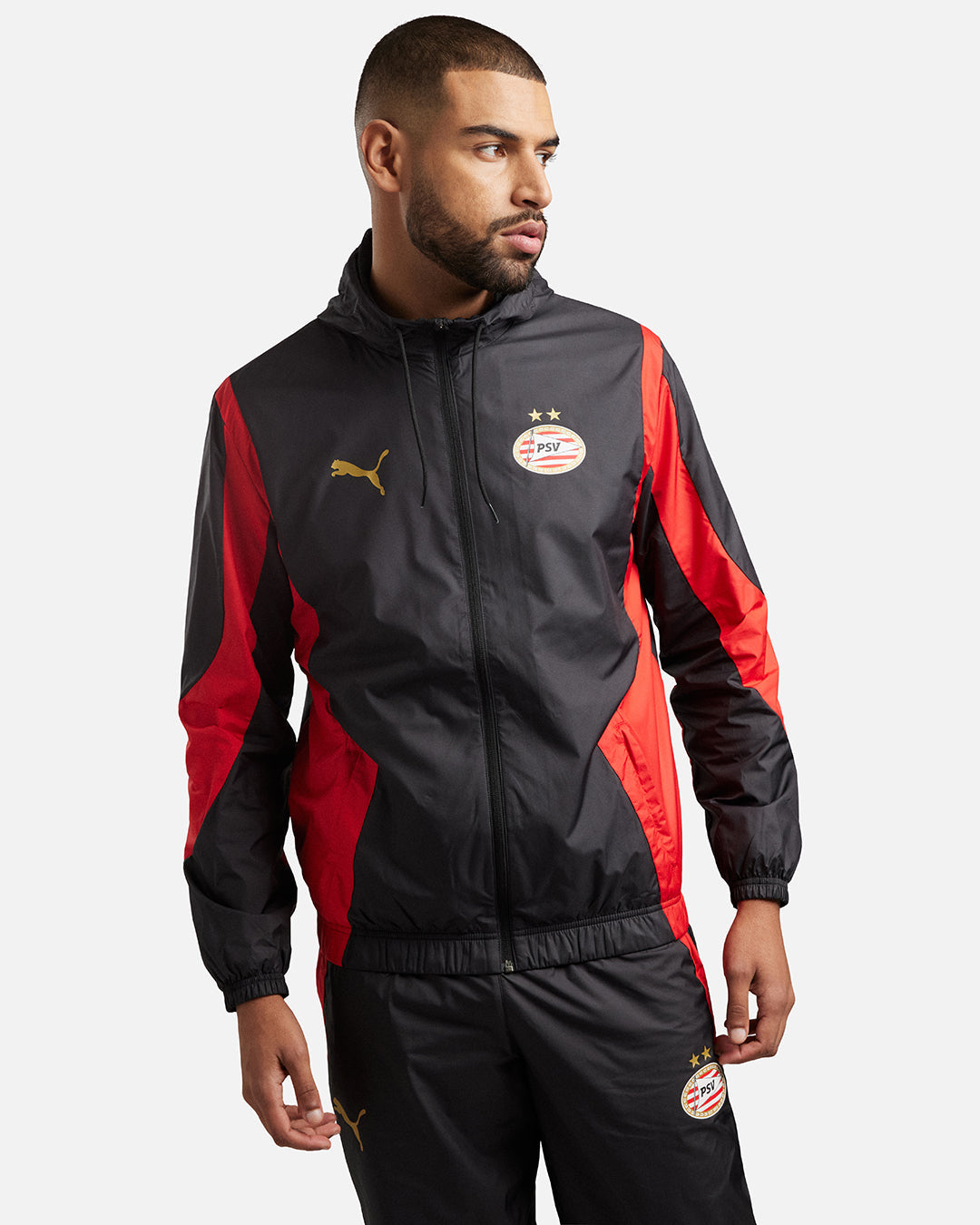 Veste de survêtement PSV Eindhoven - Noir/Rouge