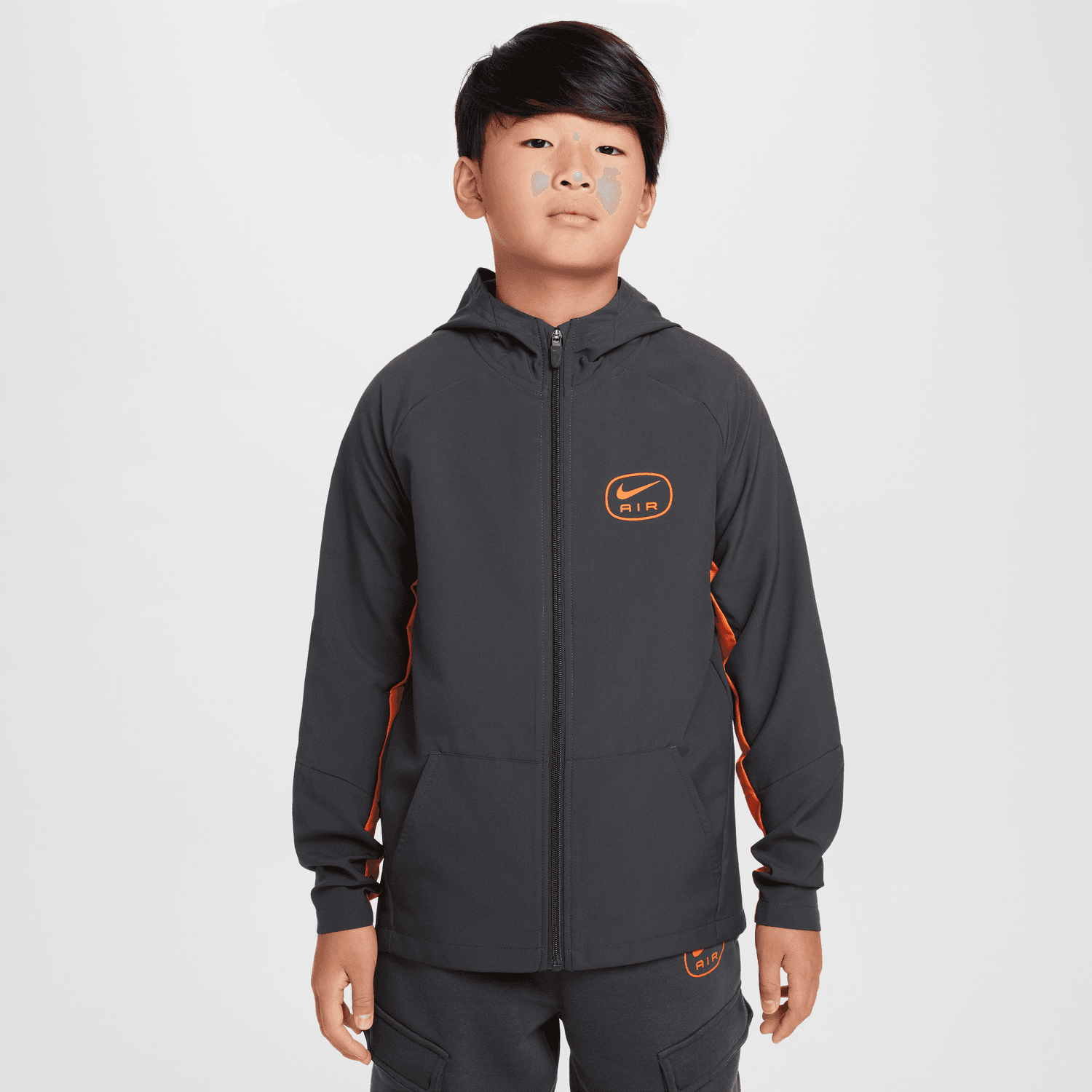 Veste Nike Running Swoosh Air Junior - Noir/Orange