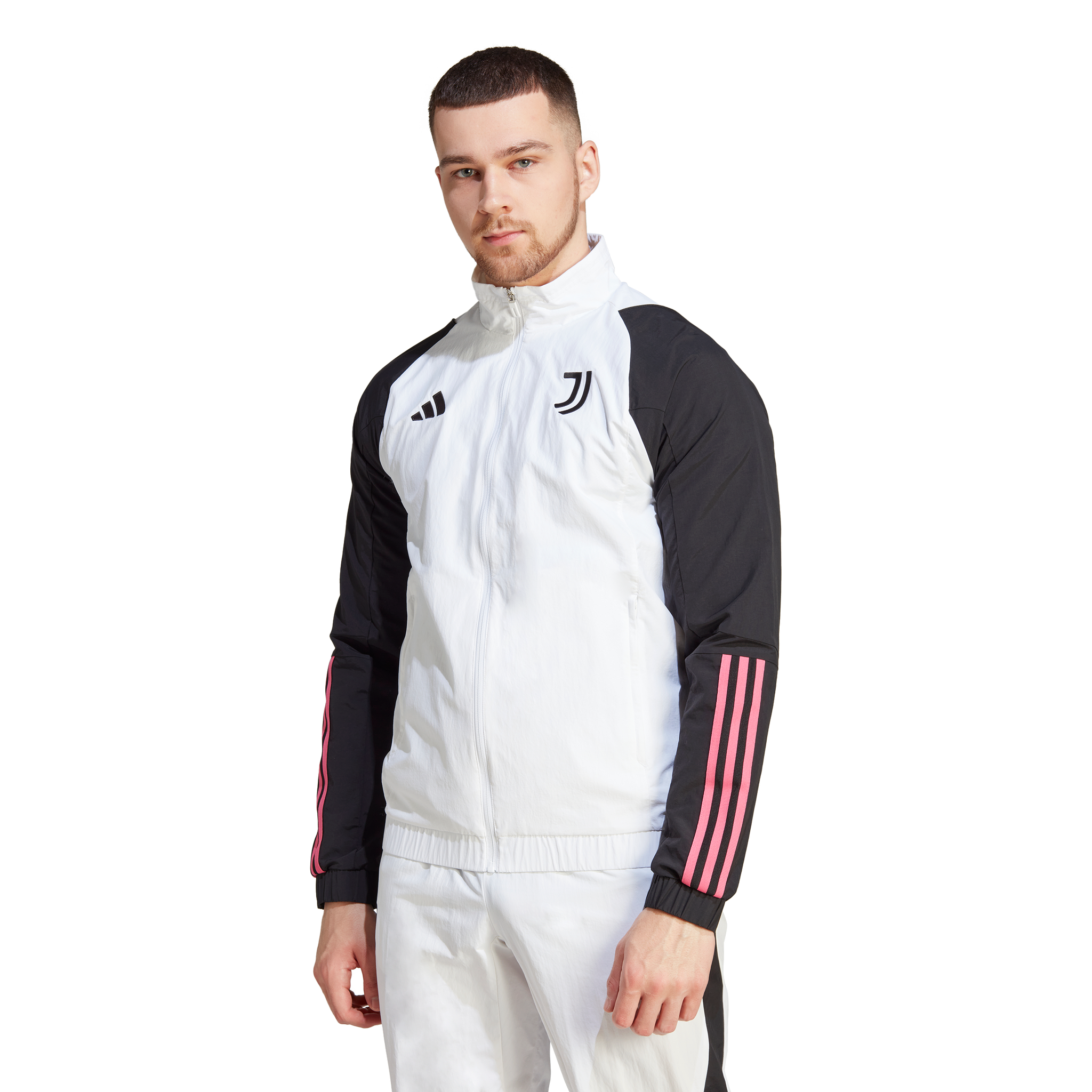 Veste de survêtement Juventus - Blanc/Noir/Rose